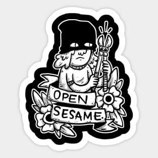 Open Sesame. (Solid.) Sticker